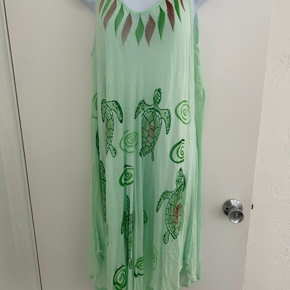 Mint Green Turtle Sundress - Large 22 Bust  New So Gorgeous  j1 - Picture 1 of 7